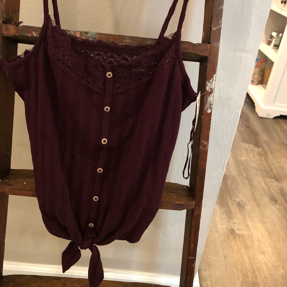 Maroon top